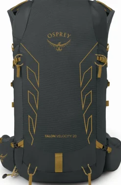 Fast & Light Rucksacks And Vests-Osprey Talon Velocity 20 Rucksack - Dark Charcoal-Tumbleweed Yellow