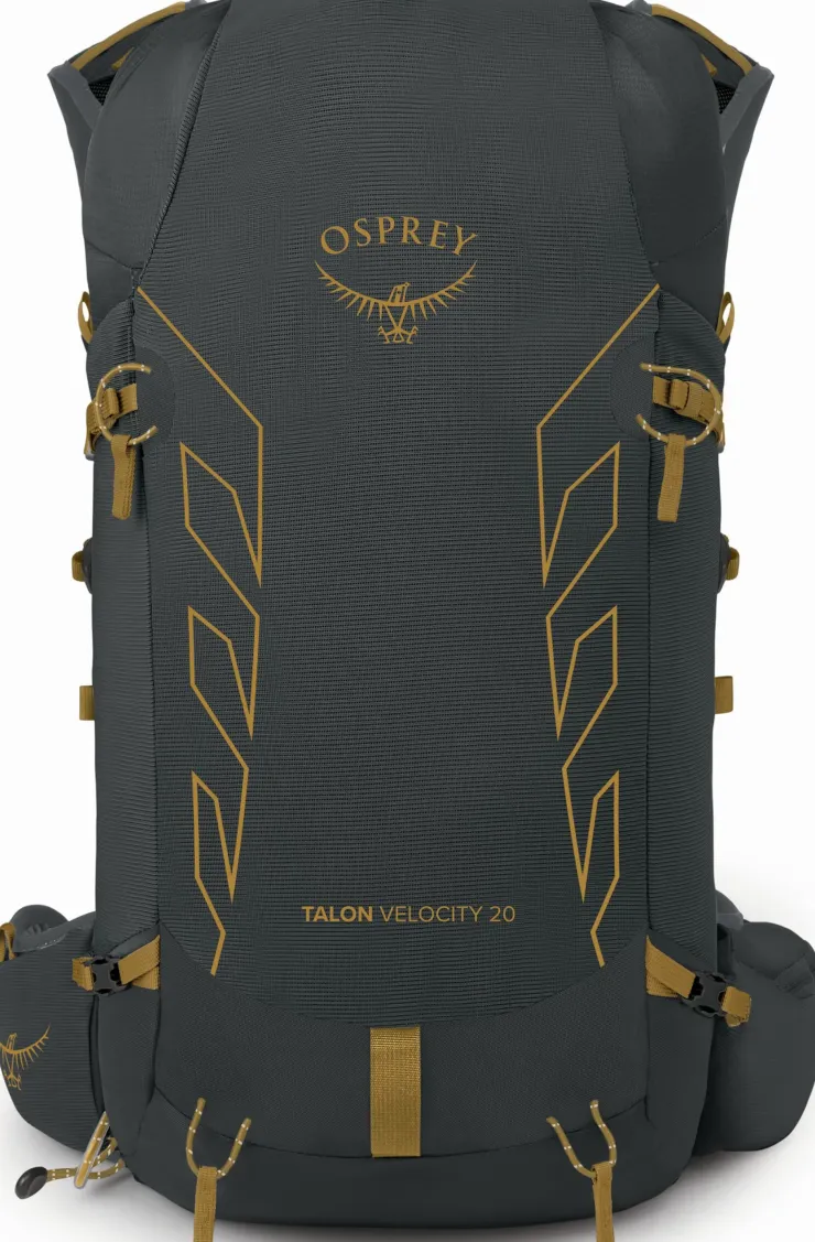 Fast & Light Rucksacks And Vests-Osprey Talon Velocity 20 Rucksack - Dark Charcoal-Tumbleweed Yellow