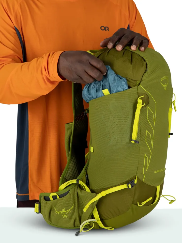 Fast & Light Rucksacks And Vests-Osprey Talon Velocity 20 Rucksack - Dark Charcoal-Tumbleweed Yellow