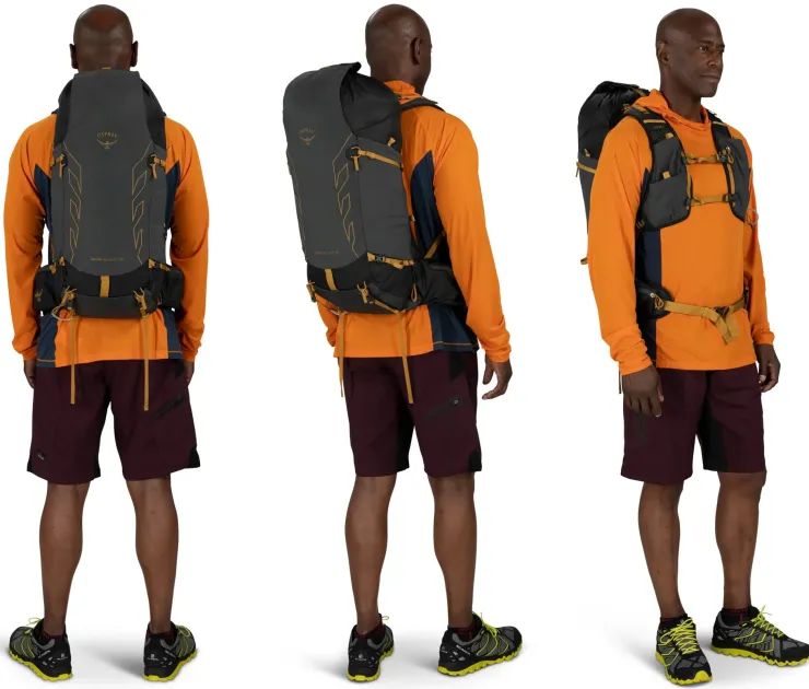 Fast & Light Rucksacks And Vests-Osprey Talon Velocity 30 Rucksack - Dark Charcoal-Tumbleweed Yellow