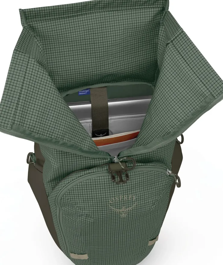 Day Packs-Osprey Transporter Roll Top Rucksack - Pine Leaf
