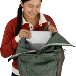 Day Packs-Osprey Transporter Roll Top Rucksack - Pine Leaf