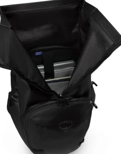 Day Packs-Osprey Transporter Roll Top Rucksack - Raven Black