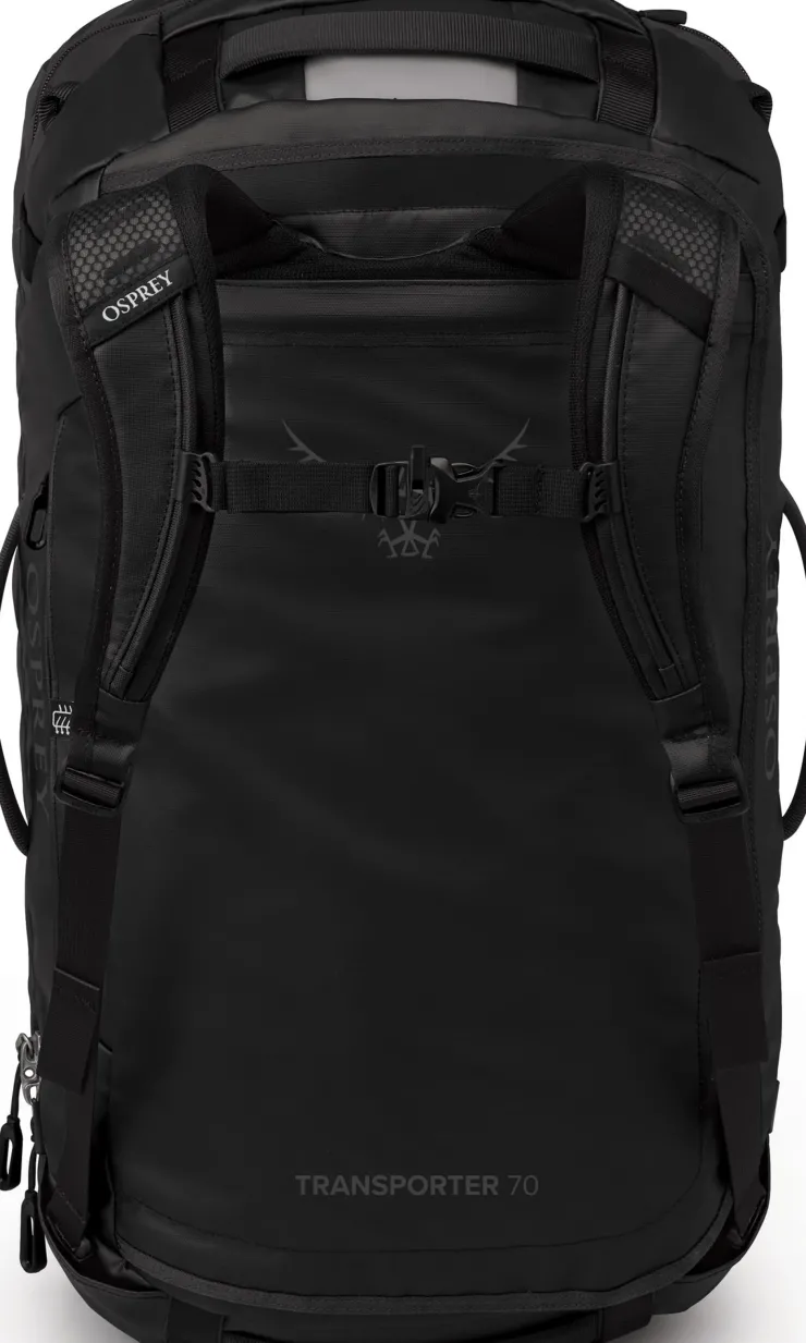 Duffels & Kitbags-Osprey Transporter Squffel 70 Duffel - Raven Black