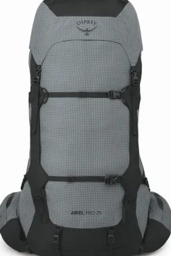 Backpacking Packs-Osprey Womens Ariel Pro 75 Rucksack - Silver Lining