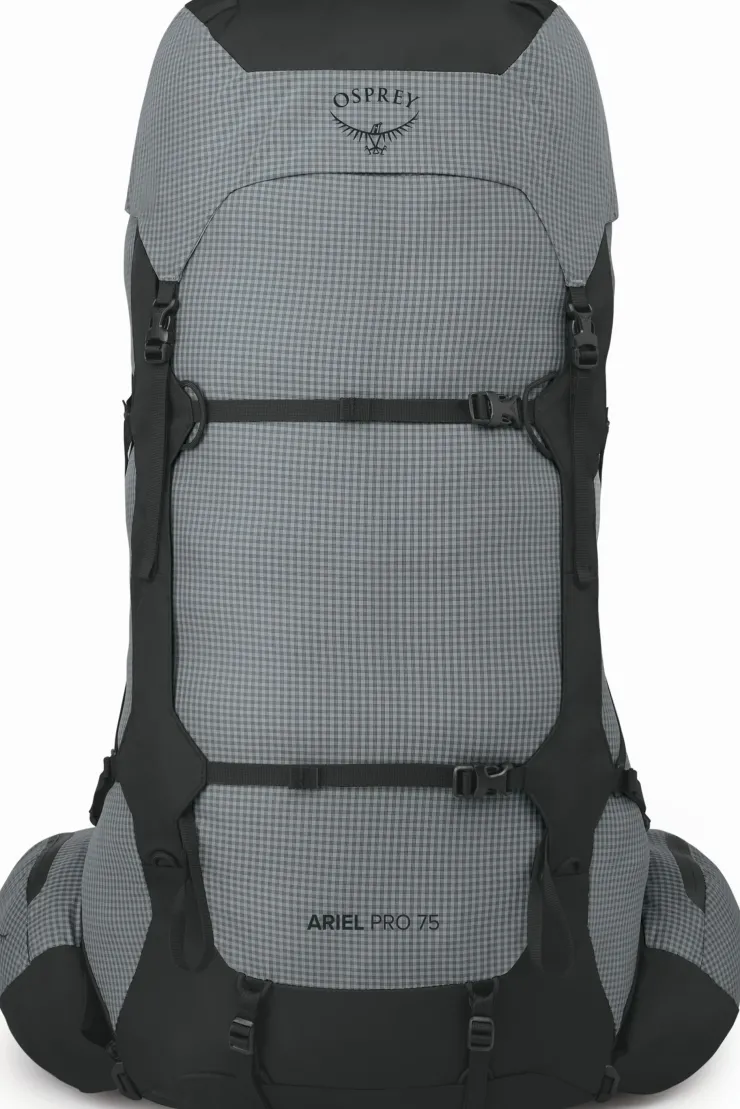 Backpacking Packs-Osprey Womens Ariel Pro 75 Rucksack - Silver Lining