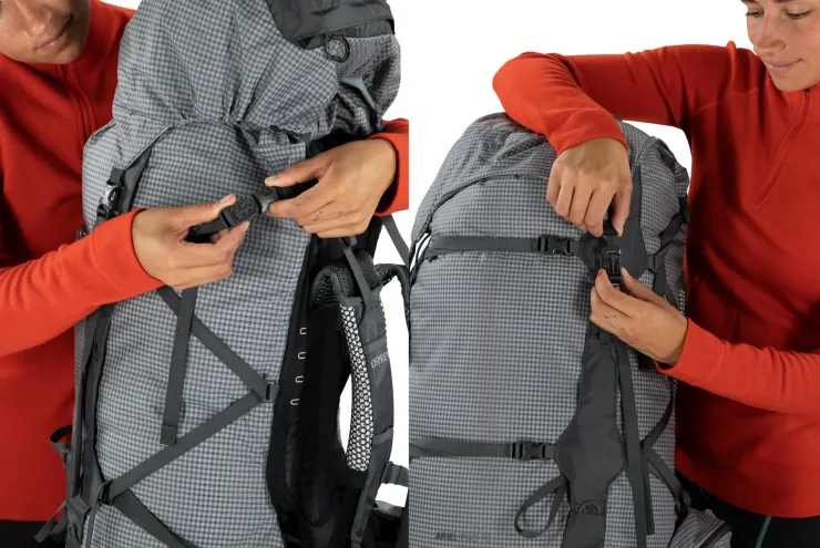 Backpacking Packs-Osprey Womens Ariel Pro 75 Rucksack - Silver Lining