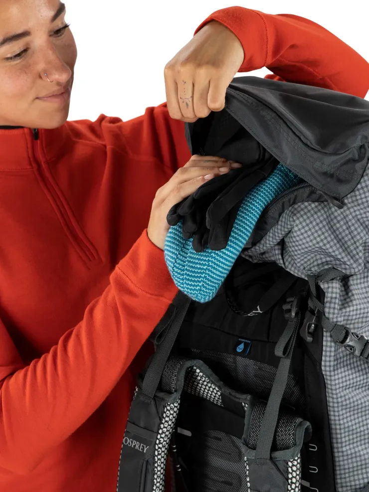 Backpacking Packs-Osprey Womens Ariel Pro 75 Rucksack - Silver Lining