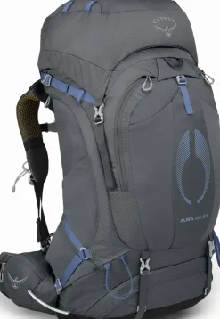 Backpacking Packs-Osprey Womens Aura AG 65 Rucksack - Tungsten Grey