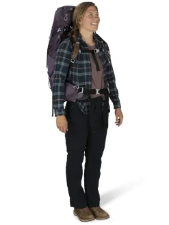 Backpacking Packs-Osprey Womens Aura AG 50 Rucksack - Enchantment Purple