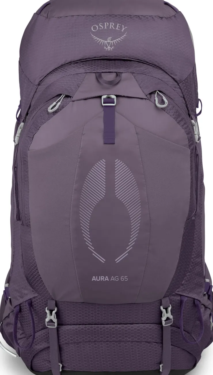 Backpacking Packs-Osprey Womens Aura AG 65 Rucksack - Enchantment Purple