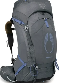 Backpacking Packs-Osprey Womens Aura AG 50 Rucksack - Tungsten Grey