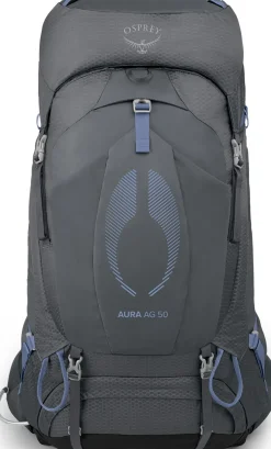Backpacking Packs-Osprey Womens Aura AG 50 Rucksack - Tungsten Grey