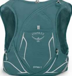Fast & Light Rucksacks And Vests-Osprey Womens Dyna 6 with Flasks - Cascade Blue-Silver Lining