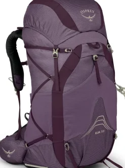 Fast & Light Rucksacks And Vests-Osprey Womens Eja 58 Rucksack - Purple Dusk