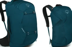 Luggage & Carry-On-Osprey Womens Fairview 55 Travel Pack - Night Jungle Blue