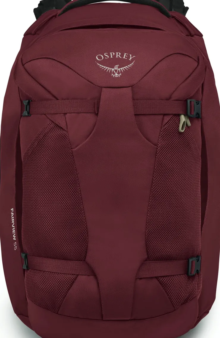 Luggage & Carry-On-Osprey Womens Fairview 55 Travel Pack - Zircon Red