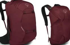 Luggage & Carry-On-Osprey Womens Fairview 55 Travel Pack - Zircon Red