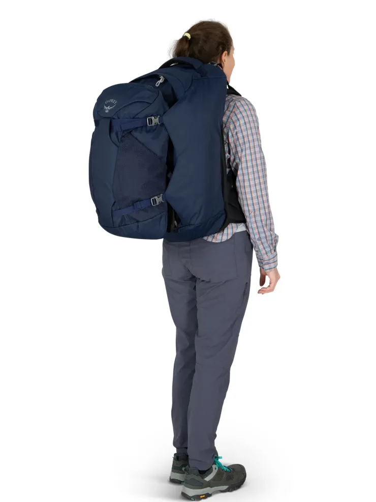 Luggage & Carry-On-Osprey Womens Fairview 55 Travel Pack - Zircon Red