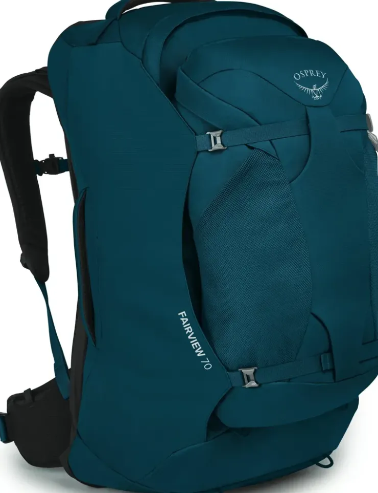 Luggage & Carry-On-Osprey Womens Fairview 70 Travel Pack - Night Jungle Blue