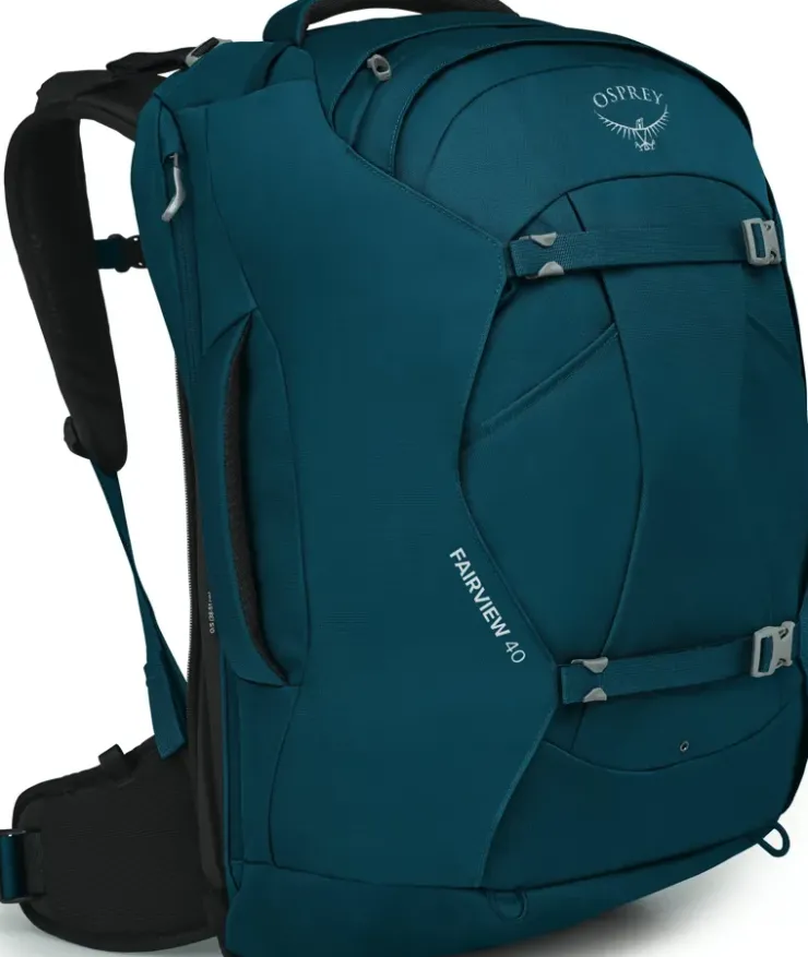 Luggage & Carry-On-Osprey Womens Fairview 40 Travel Pack - Night Jungle Blue