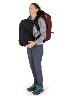 Luggage & Carry-On-Osprey Womens Fairview 40 Travel Pack - Zircon Red