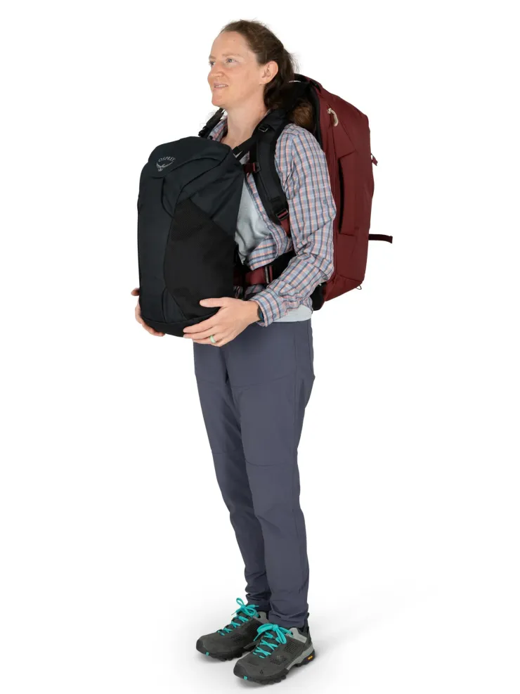 Luggage & Carry-On-Osprey Womens Fairview 40 Travel Pack - Zircon Red