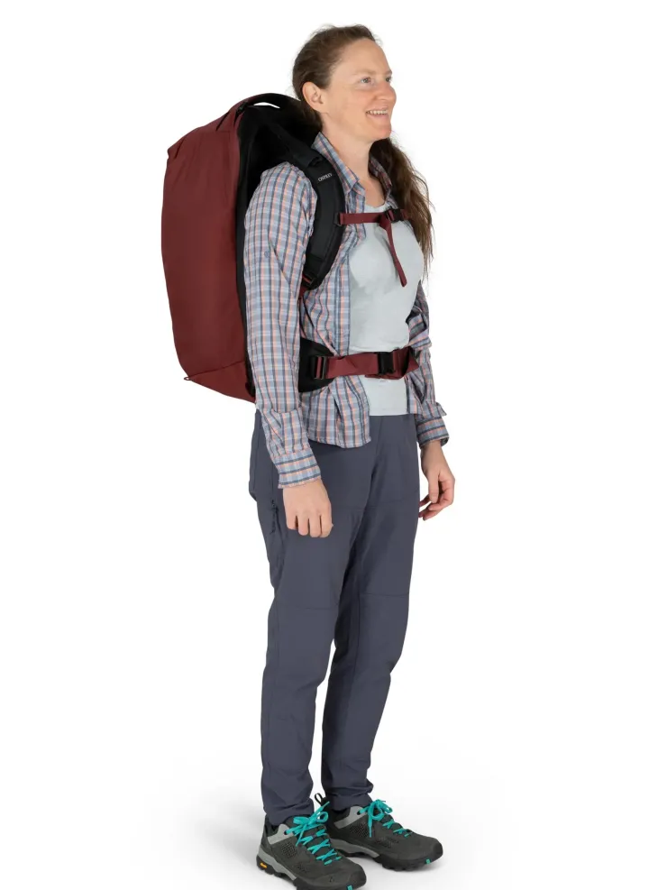 Luggage & Carry-On-Osprey Womens Fairview 40 Travel Pack - Zircon Red