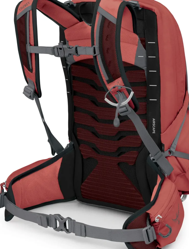 Day Packs-Osprey Womens Tempest 11 Rucksack - Red Pampas-Coal Grey