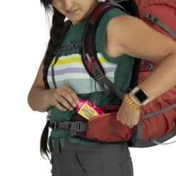 Day Packs-Osprey Womens Tempest 33 Rucksack - Red Pampas-Coal Grey