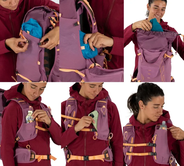Fast & Light Rucksacks And Vests-Osprey Womens Tempest Velocity 20 Rucksack - Pashmina-Melon
