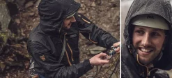 Windshirts-Paramo Mens Enduro Windproof Jacket - Black-Gold Zip