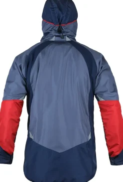 Waterproof Jackets-Paramo Mens Velez Evolution Hybrid Smock - Midnight-Fire-Indigo