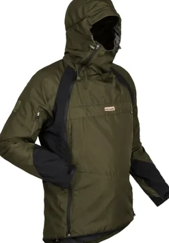 Waterproof Jackets-Paramo Mens Velez Evolution Hybrid Smock - Moss-Black