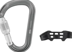 Carabiners & Quickdraws-Petzl Attache Bar Carabiner - Gray