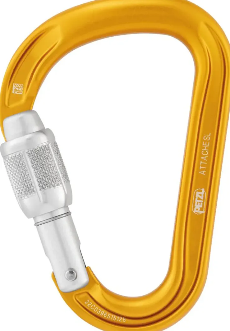 Carabiners & Quickdraws-Petzl Attache Carabiner - Yellow