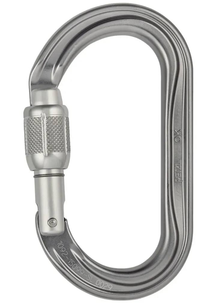 Carabiners & Quickdraws-Petzl OK Oval Screwgate Carabiner