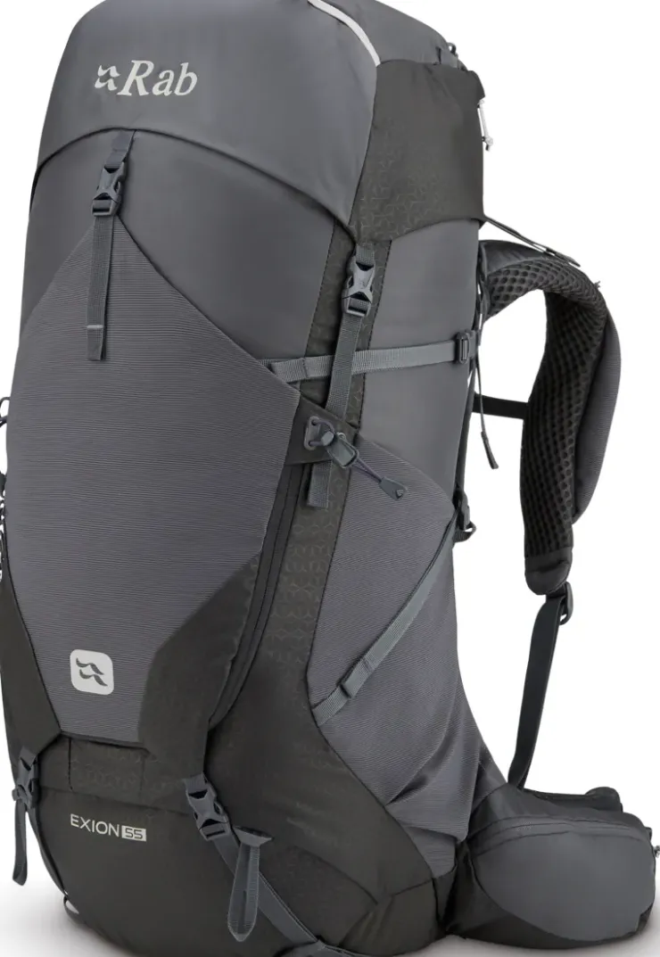 Backpacking Packs-Rab Exion 55 Rucksack - Anthracite-Graphene - M-L