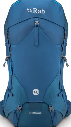 Backpacking Packs-Rab Exion 65 Rucksack - Tempest Blue - M-L