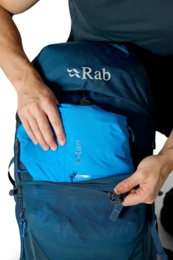 Backpacking Packs-Rab Exion 65 Rucksack - Tempest Blue - M-L