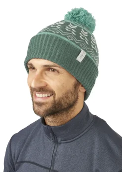 Hats-Rab Khroma Bobble Beanie - Green Slate-Glacier Blue