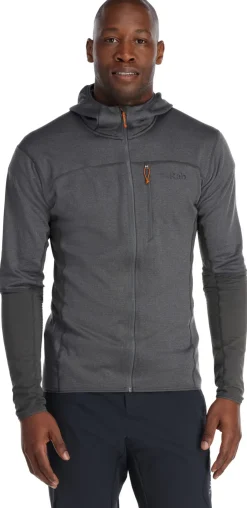Fleece & Mid Layer-Rab Mens Ascendor Hoody - Graphene