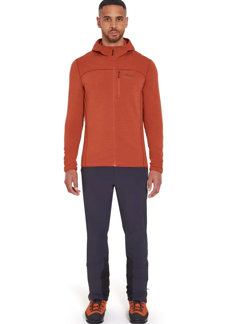 Fleece & Mid Layer-Rab Mens Ascendor Light Hoody - Tuscan Red