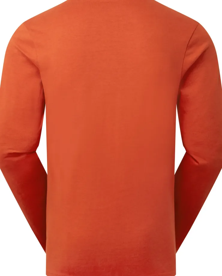 T-Shirts & Baselayers-Rab Mens Basecamp Logo Badge LS Tee - Red Clay