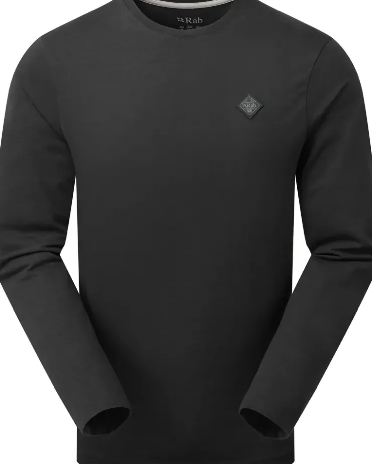 T-Shirts & Baselayers-Rab Mens Basecamp Logo Badge LS Tee - Beluga