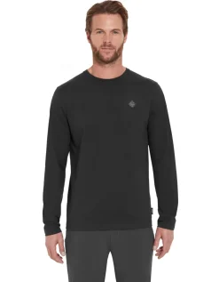 T-Shirts & Baselayers-Rab Mens Basecamp Logo Badge LS Tee - Beluga