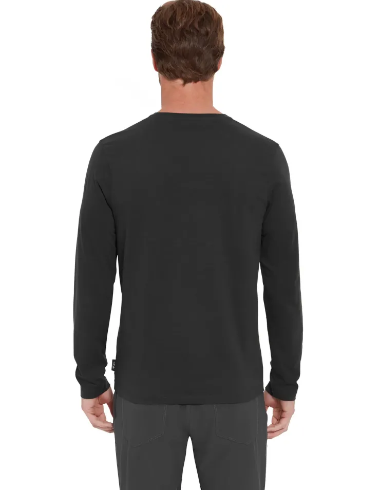 T-Shirts & Baselayers-Rab Mens Basecamp Logo Badge LS Tee - Beluga