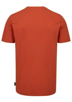 T-Shirts & Baselayers-Rab Mens Basecamp Logo Tee - Red Clay