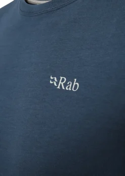 T-Shirts & Baselayers-Rab Mens Basecamp 3 Peaks LS Tee - Tempest Blue