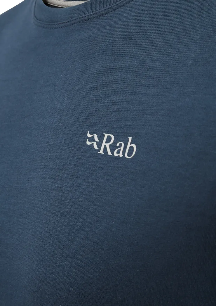 T-Shirts & Baselayers-Rab Mens Basecamp 3 Peaks LS Tee - Tempest Blue